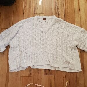 POL Cream Cable Knit Sweater